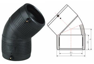 电熔45°弯头